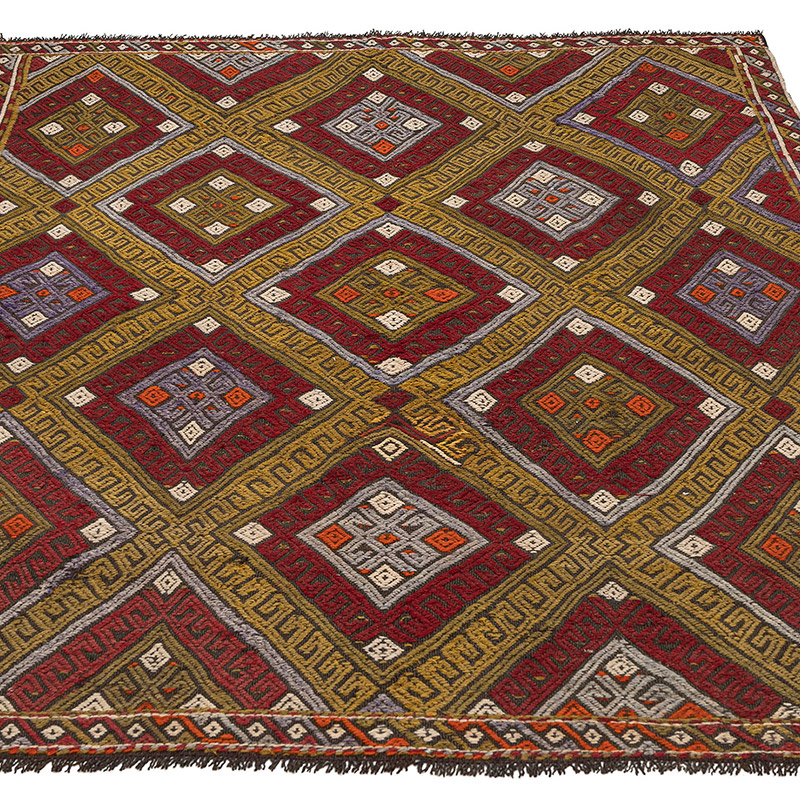 Vintage Anatolian Jijim Rug - 5' 2" x 5' 10" (62" x 70") - K0083853