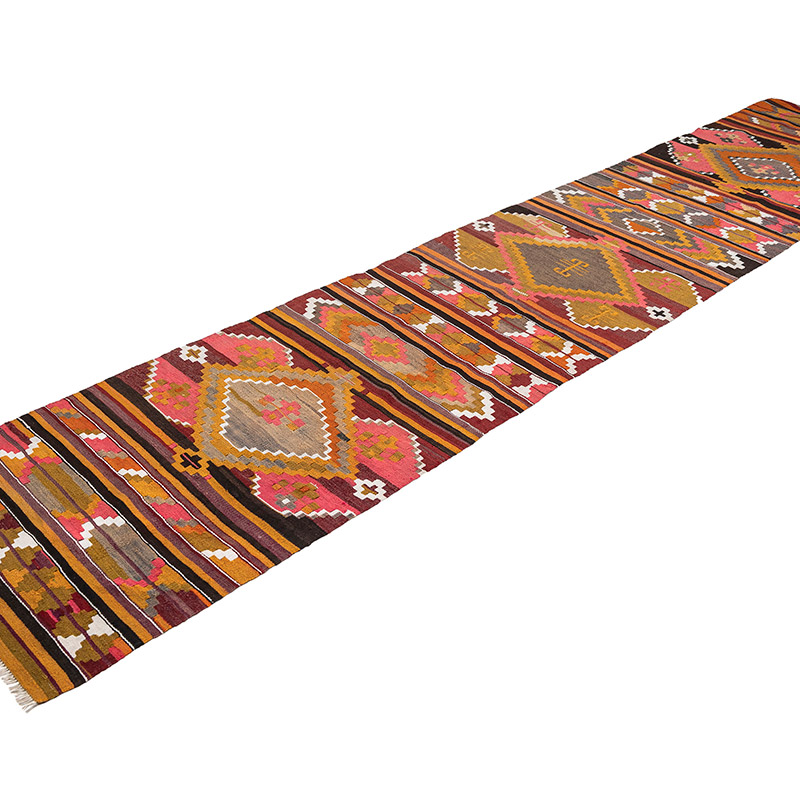 Vintage Puturge Kilim Runner - 2' 7" x 11' 5" (31" x 137") - K0083855