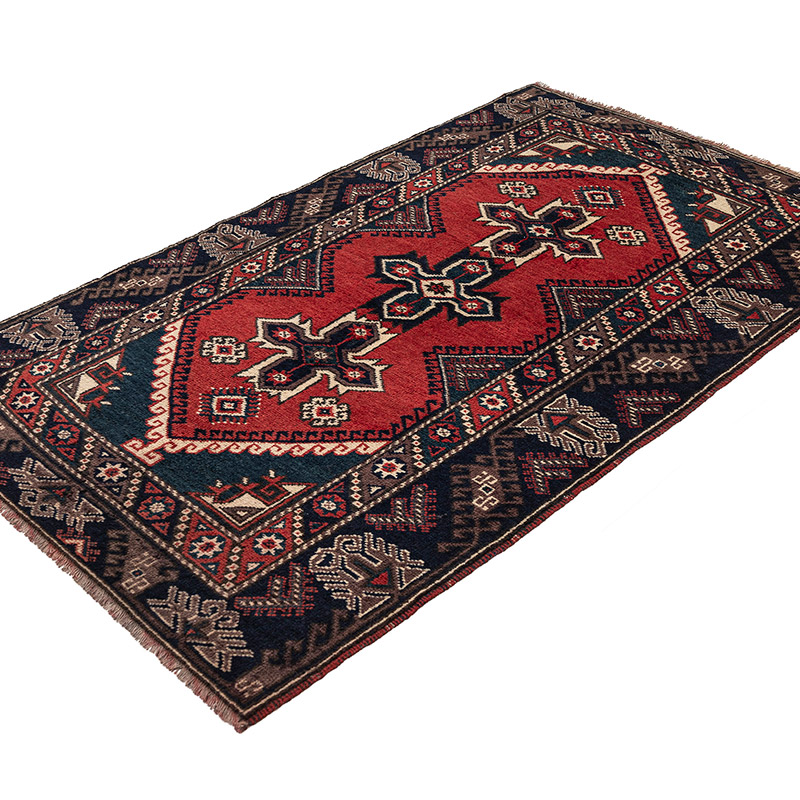 Alfombra Vintage Turca Anudada a Mano - 115 cm x 194 cm - K0083863