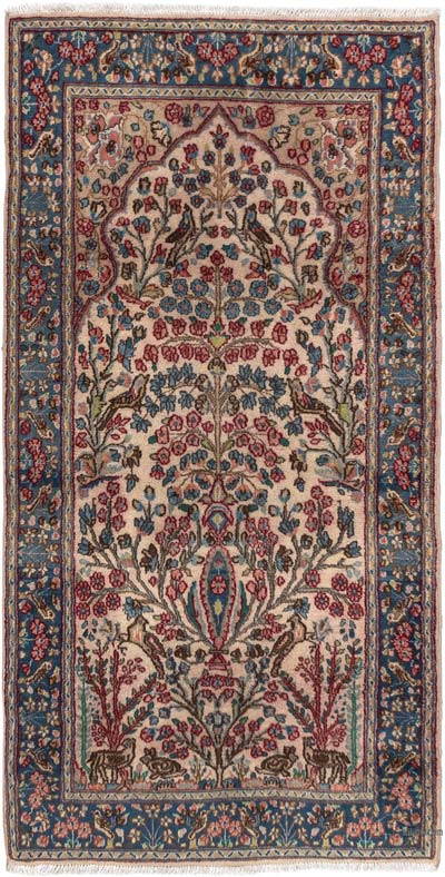 El Dokuma Vintage Halı - 92 cm x 178 cm