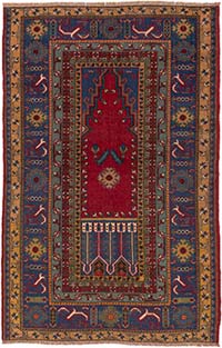 Vintage Turkish Hand-Knotted Rug - 4' 1" x 6' 4" (49" x 76")