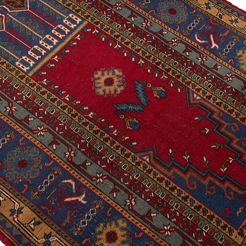 Alfombra Vintage Turca Anudada a Mano - 125 cm x 194 cm - K0083868