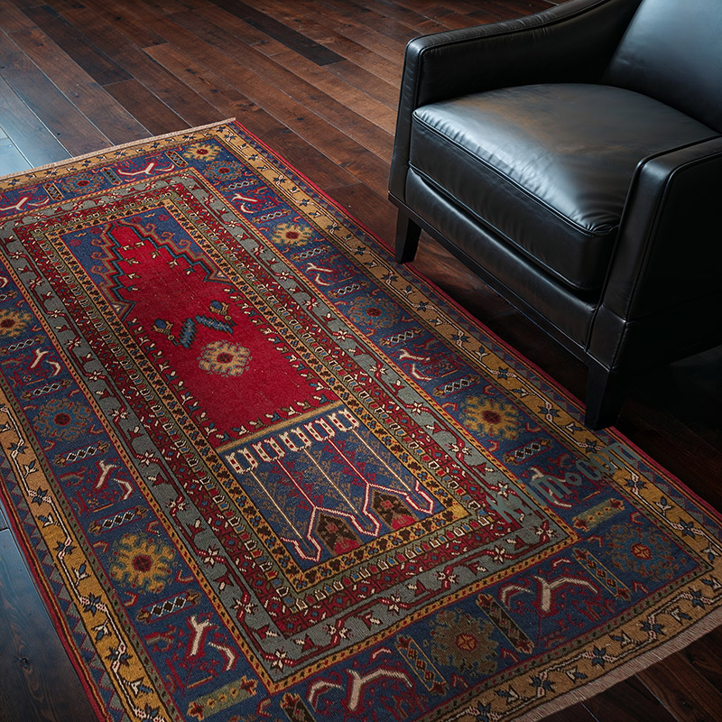 Vintage Turkish Hand-Knotted Rug - 4' 1" x 6' 4" (49" x 76") - K0083868