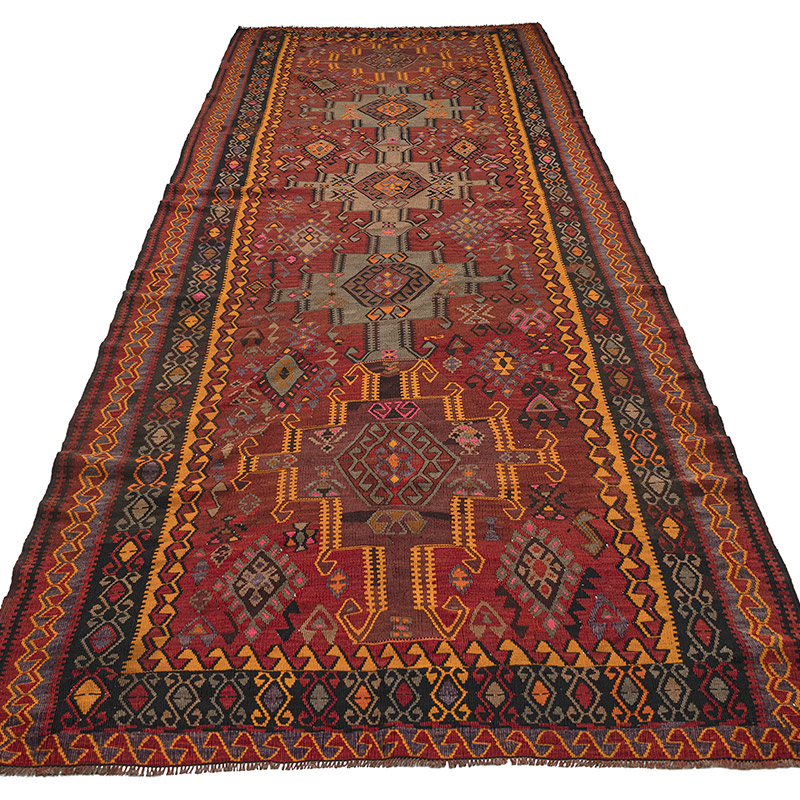 Vintage Kars Kilim Yolluk - 166 cm x 415 cm - K0083870