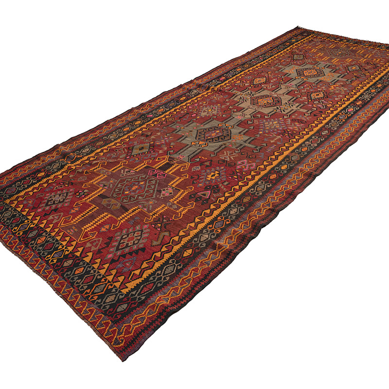 Vintage Kars Kilim Yolluk - 166 cm x 415 cm - K0083870