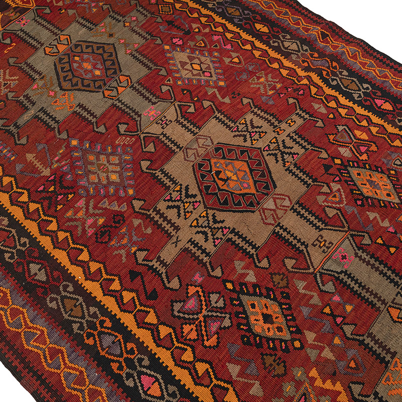 Vintage Kars Kilim Yolluk - 166 cm x 415 cm - K0083870