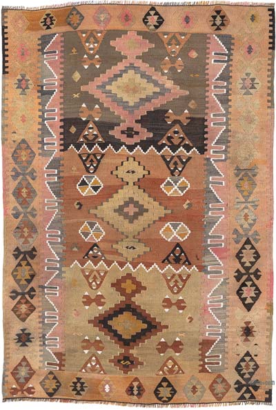Vintage Sivas Kilim Rug - 3' 10" x 5' 9" (46" x 69")