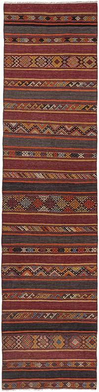 Vintage Sivas Kilim Runner - 2' 7" x 10' 10" (31" x 130")