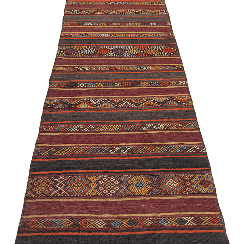 Vintage Sivas Kilim Runner - 2' 7" x 10' 10" (31" x 130") - K0083874