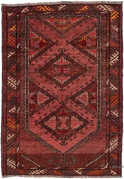 Alfombra Vintage Turca Anudada a Mano - 77 cm x 108 cm