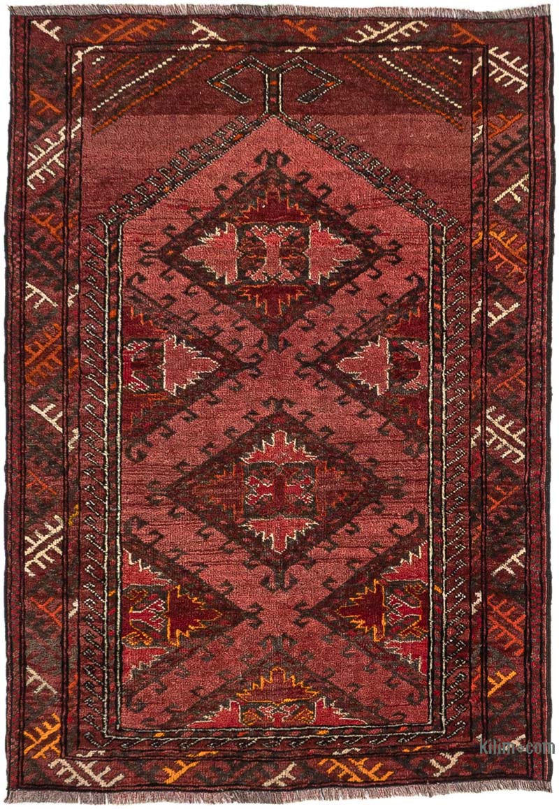 Alfombra Vintage Turca Anudada a Mano - 77 cm x 108 cm - K0083878