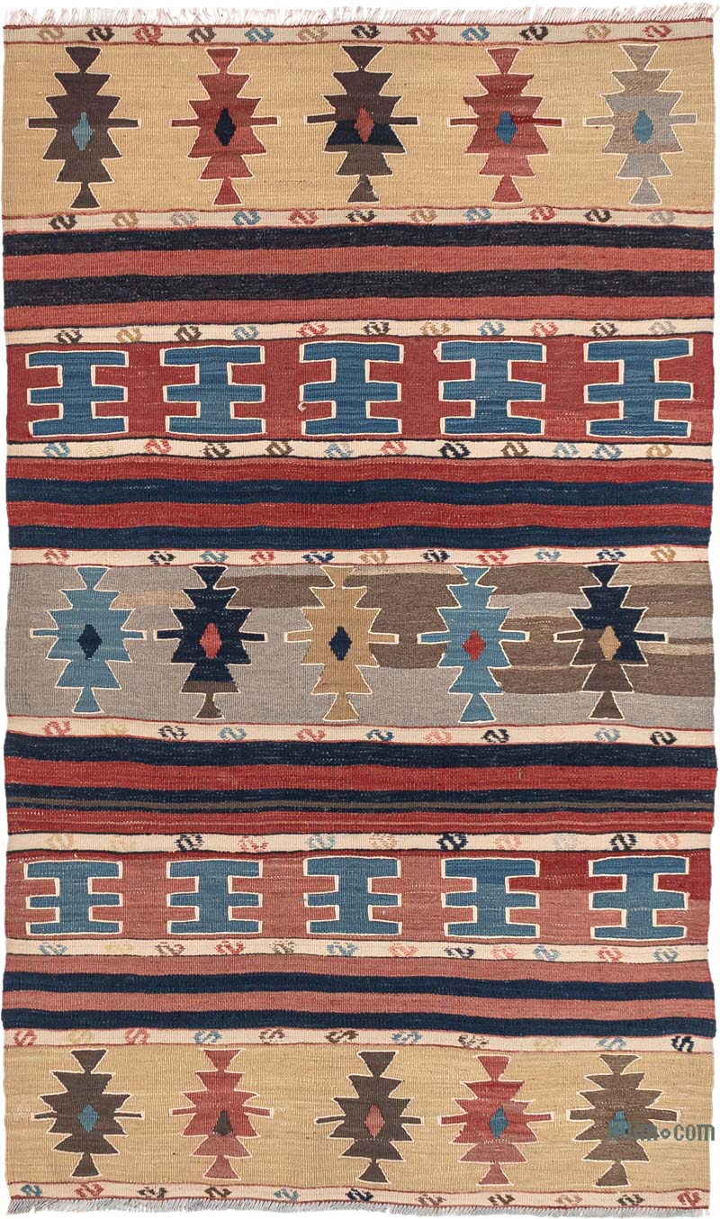 Alfombra Vintage Denizli Kilim - 105 cm x 176 cm - K0083879