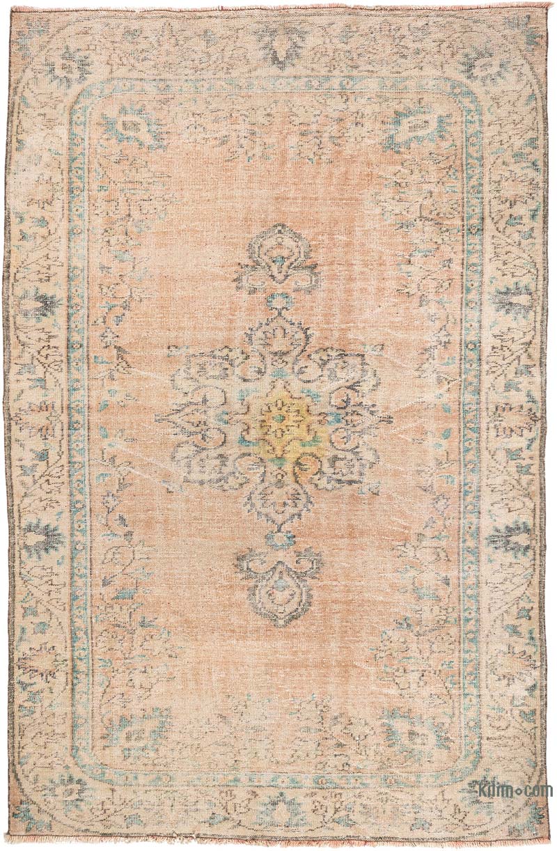 Vintage Turkish Hand-Knotted Rug - 6'  x 9' 3" (72" x 111") - K0083881