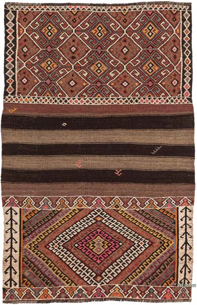 Vintage Bayburt Kilim Rug - 3' 2" x 4' 9" (38" x 57")