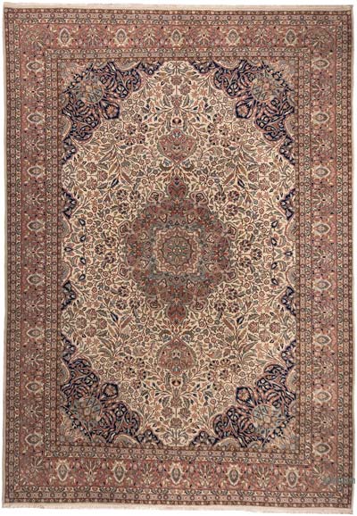 Vintage Turkish Hand-Knotted Rug - 8' 9" x 12' 4" (105" x 148")