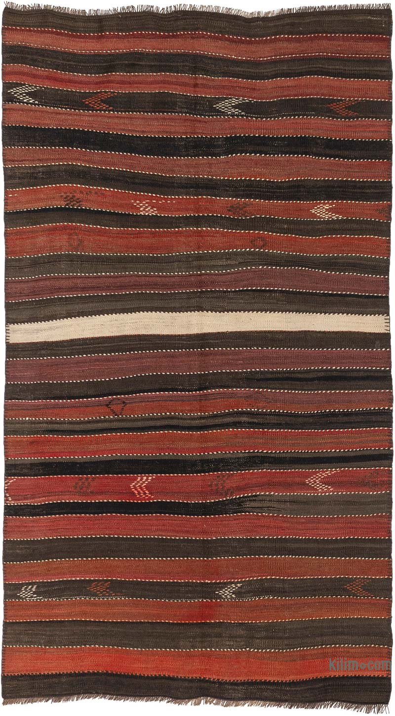 Vintage Kars Kilim Runner - 4'  x 7' 5" (48" x 89") - K0083888