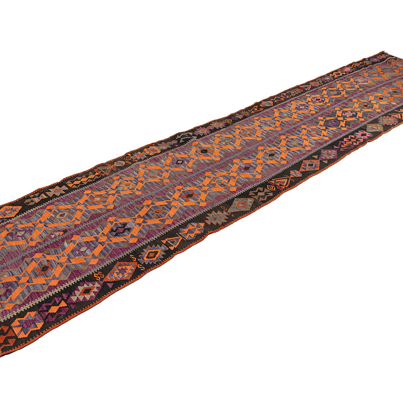 Vintage Kars Kilim Yolluk - 87 cm x 382 cm - K0083890