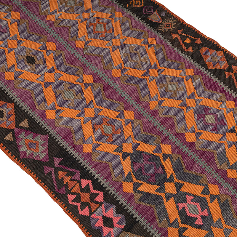 Vintage Kars Kilim Yolluk - 87 cm x 382 cm - K0083890