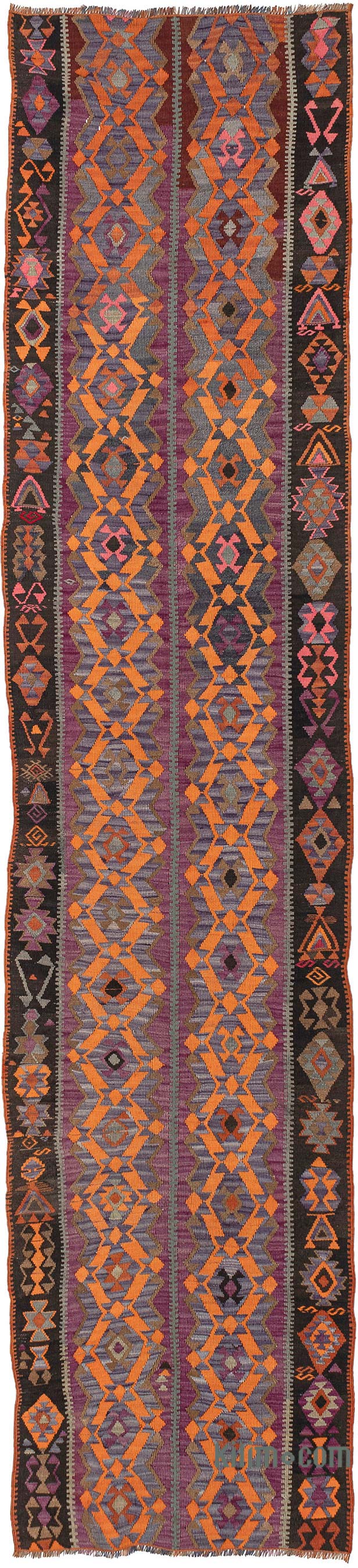 Vintage Kars Kilim Yolluk - 87 cm x 382 cm - K0083890