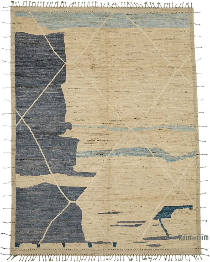 New Moroccan Style Hand-Knotted Rug - 9' 2" x 12' 3" (110" x 147") - K0083906