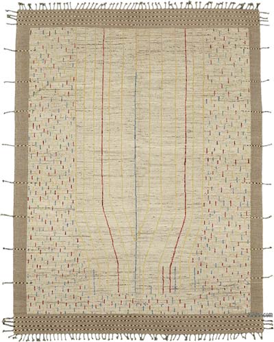 Nueva Alfombra Tejida a Mano de Estilo Marroquí - 280 cm x 368 cm