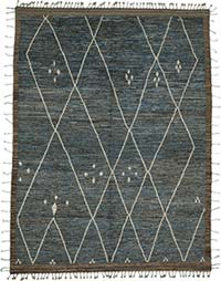 New Moroccan Style Hand-Knotted Rug - 9' 6" x 12' 7" (114" x 151")