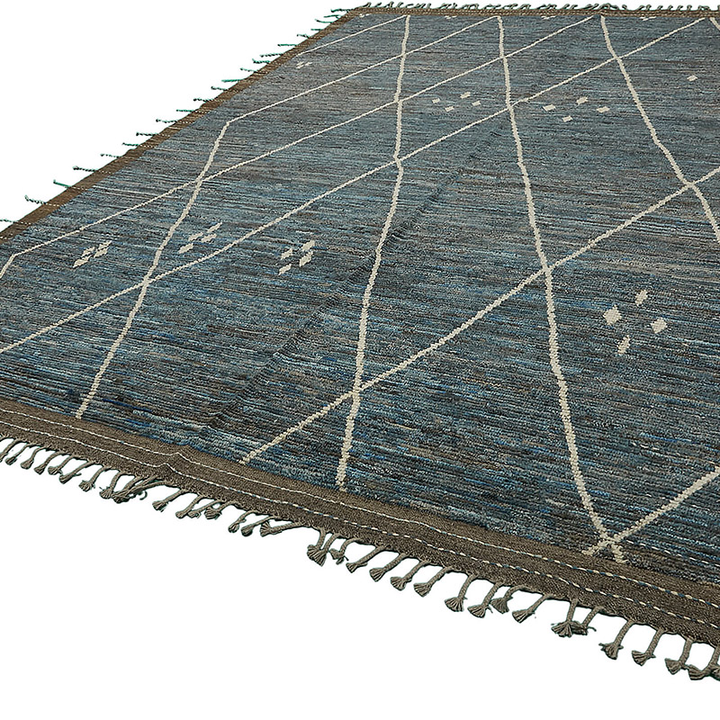 New Moroccan Style Hand-Knotted Rug - 9' 6" x 12' 7" (114" x 151") - K0083910