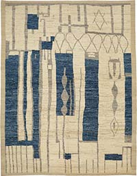 New Moroccan Style Hand-Knotted Rug - 9' 2" x 12' 2" (110" x 146")