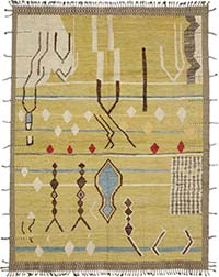 Yeni Fas Tarzı El Dokuma Halı - 296 cm x 362 cm