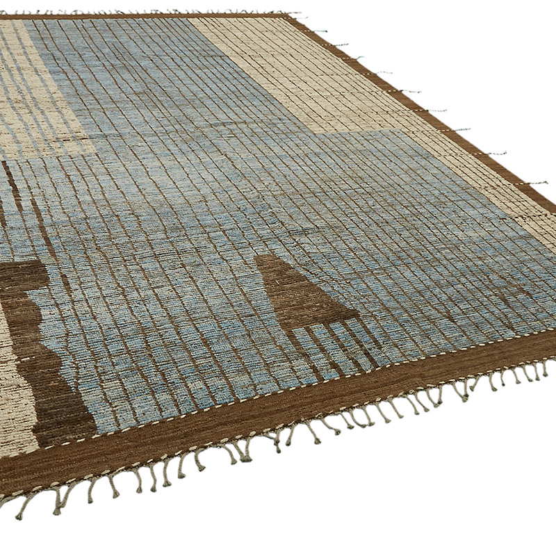 New Moroccan Style Hand-Knotted Rug - 9' 5" x 12' 6" (113" x 150") - K0083915