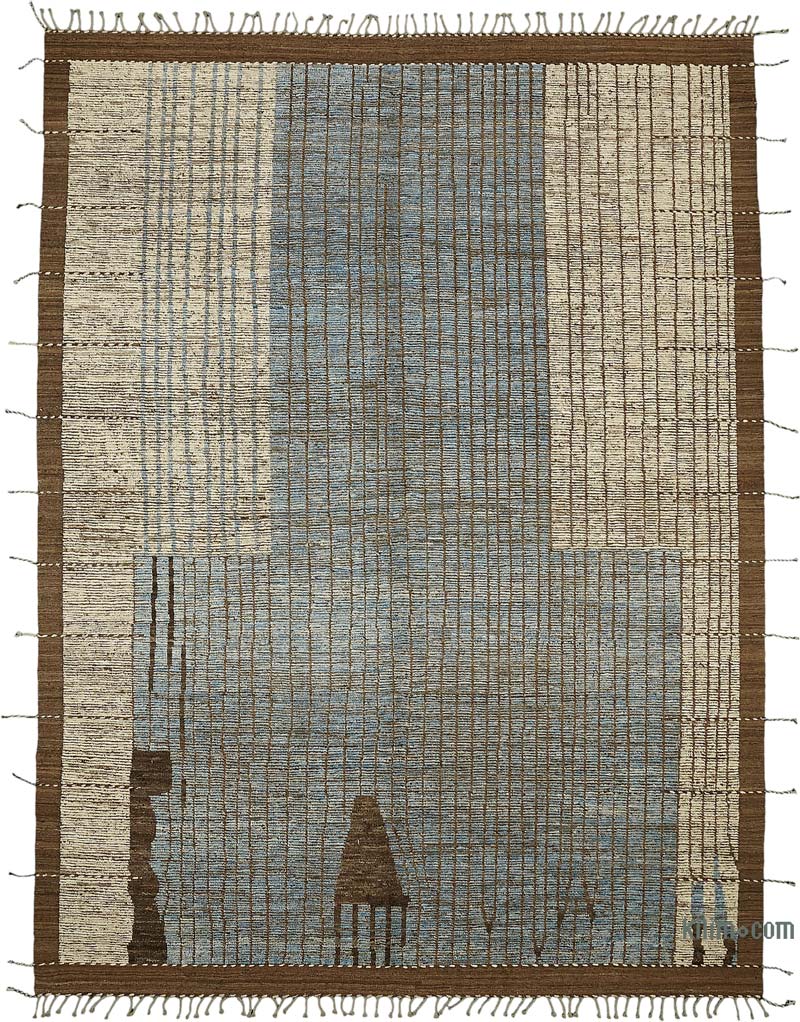 New Moroccan Style Hand-Knotted Rug - 9' 5" x 12' 6" (113" x 150") - K0083915