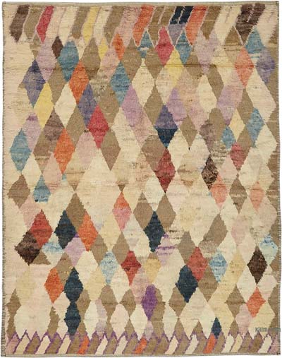 Nueva Alfombra Tejida a Mano de Estilo Marroquí - 243 cm x 310 cm