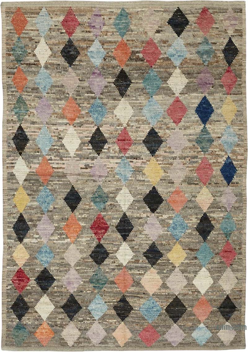 Nueva Alfombra Tejida a Mano de Estilo Marroquí - 244 cm x 350 cm - K0083927
