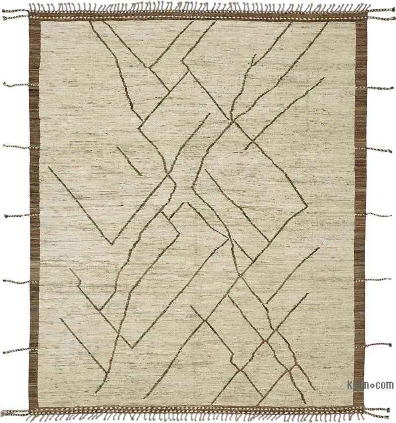 New Moroccan Style Hand-Knotted Rug - 8' 6" x 10' 2" (102" x 122") - K0083929