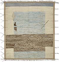 Yeni Fas Tarzı El Dokuma Halı - 261 cm x 302 cm