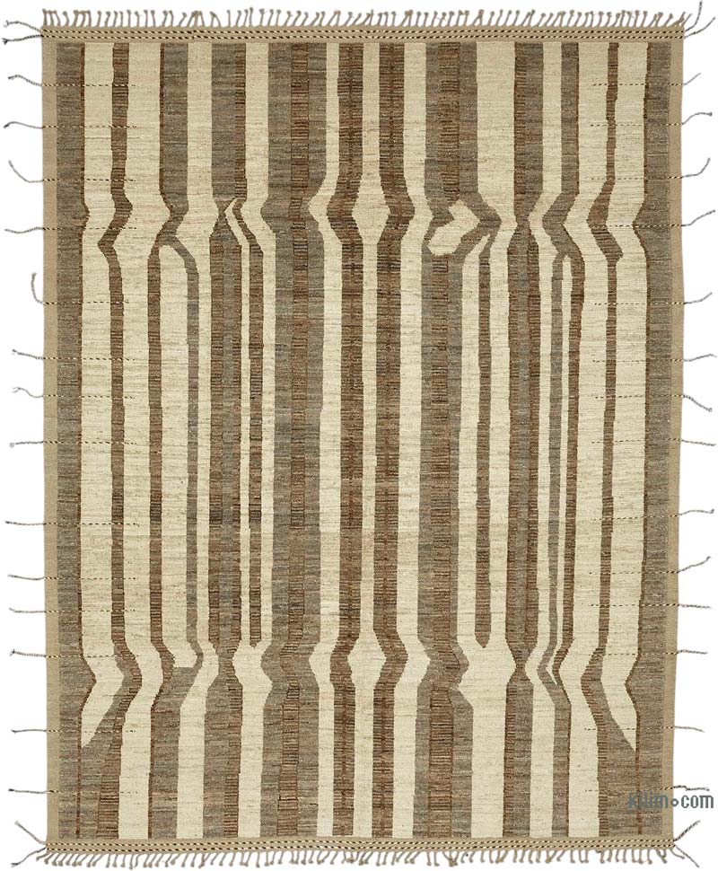 New Moroccan Style Hand-Knotted Rug - 9' 4" x 12' 1" (112" x 145") - K0083947