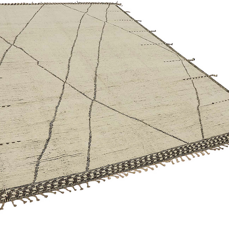 Nueva Alfombra Tejida a Mano de Estilo Marroquí - 263 cm x 381 cm - K0083949