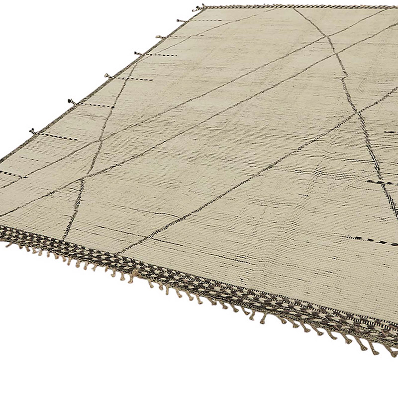 Nueva Alfombra Tejida a Mano de Estilo Marroquí - 263 cm x 381 cm - K0083949