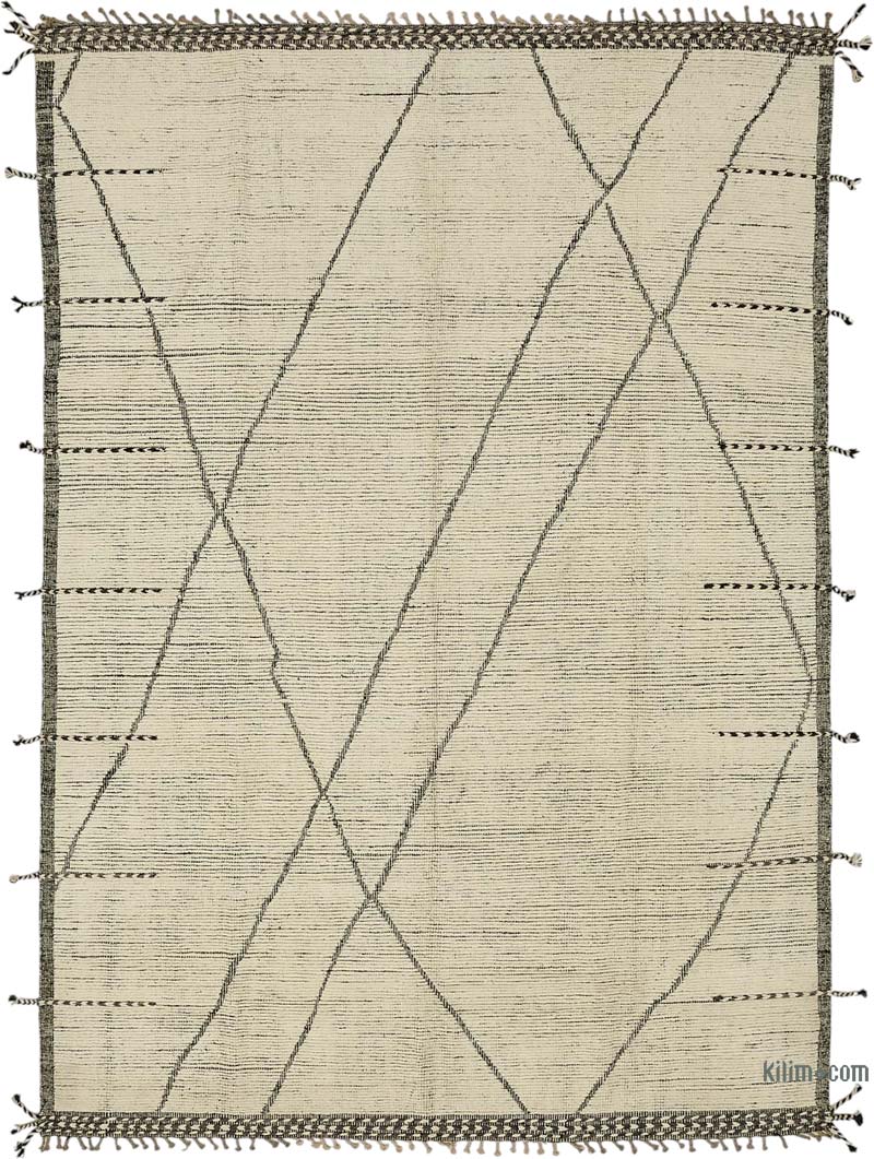 Nueva Alfombra Tejida a Mano de Estilo Marroquí - 263 cm x 381 cm - K0083949