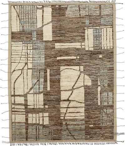 New Moroccan Style Hand-Knotted Rug - 9' 5" x 12'  (113" x 144")