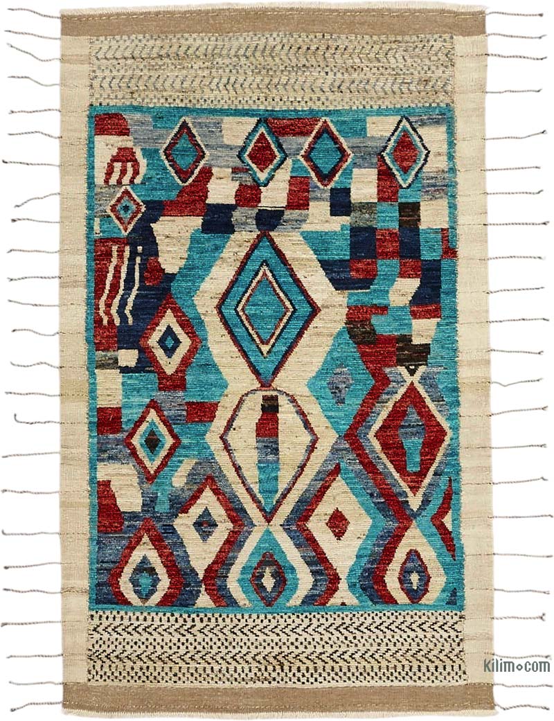 Yeni Fas Tarzi El Dokuma Hali - 154 cm x 259 cm - K0083955