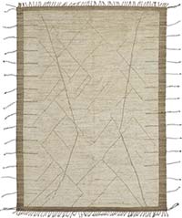 Yeni Fas Tarzı El Dokuma Halı - 206 cm x 295 cm