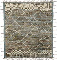 New Moroccan Style Hand-Knotted Rug - 8' 6" x 10'  (102" x 120")