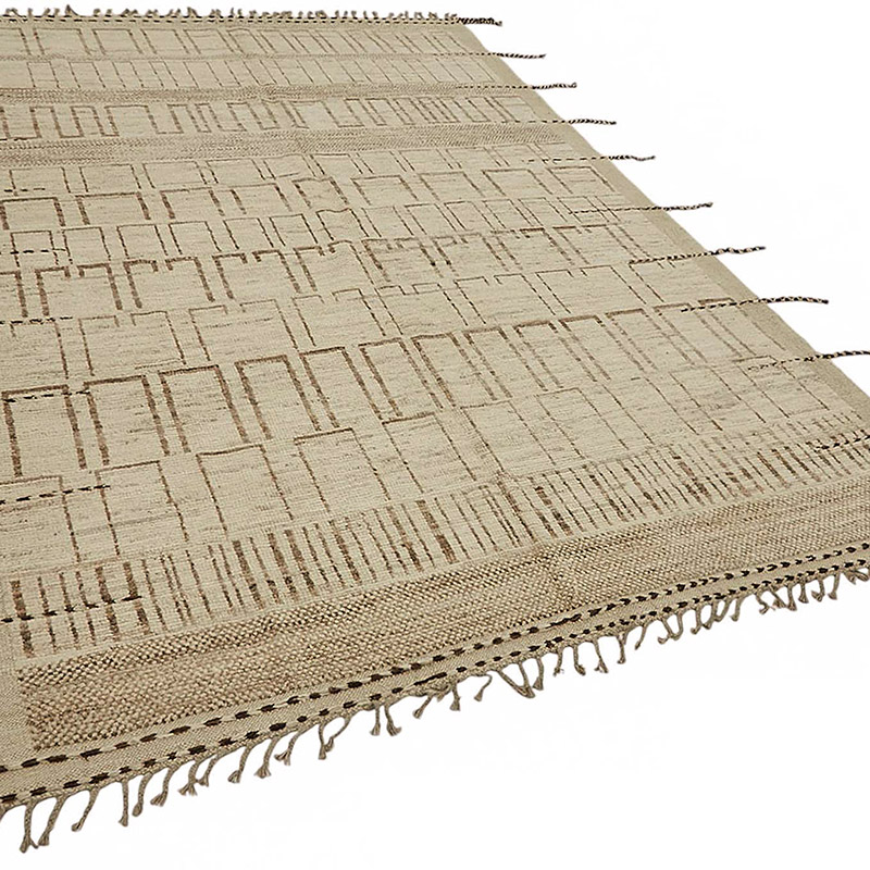 Nueva Alfombra Tejida a Mano de Estilo Marroquí - 204 cm x 301 cm - K0083980