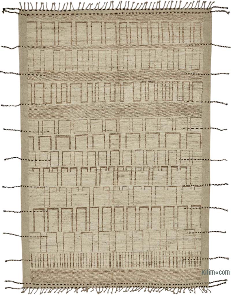 Nueva Alfombra Tejida a Mano de Estilo Marroquí - 204 cm x 301 cm - K0083980