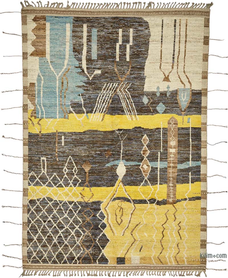 Nueva Alfombra Tejida a Mano de Estilo Marroquí - 208 cm x 308 cm - K0083982