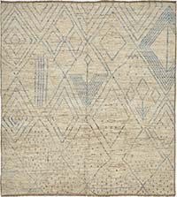Yeni Fas Tarzı El Dokuma Halı - 254 cm x 288 cm