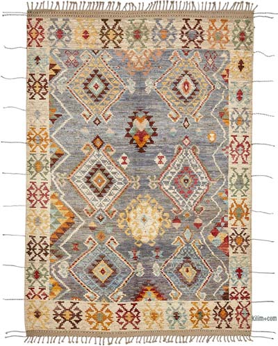 New Hand-Knotted Rug - 6' 11" x 10' 1" (83" x 121")