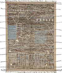 New Moroccan Style Hand-Knotted Rug - 6' 8" x 10'  (80" x 120")
