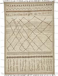Yeni Fas Tarzı El Dokuma Halı - 212 cm x 311 cm
